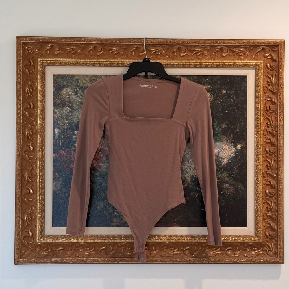 Abercrombie & Fitch Tan Square Neck Bodysuit
